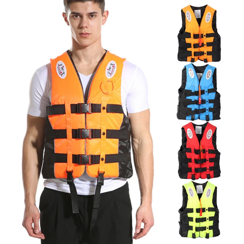 Colete salva vida de sobrevivência de flutuabilidade, leve, colete salva-vidas portátil, alças ajustáveis seguras com faixa reflexiva, acessórios ao ar livre