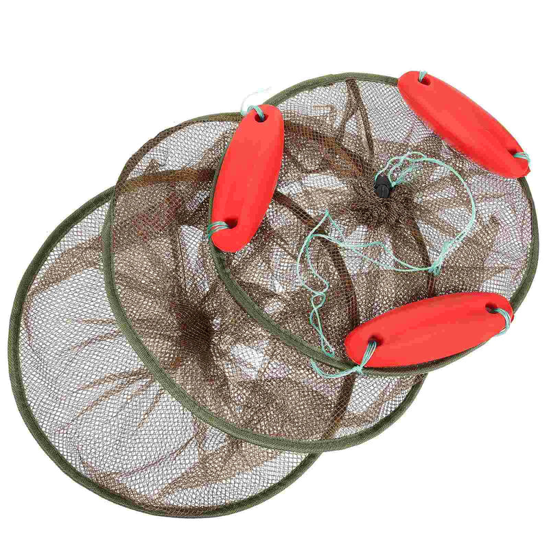 Sambura caiaque p/ pesca embarcado, dobrável de grande capacidade, flutuante para caiaque, rede de malha de pesca portátil, rede de localização com cordão, rede de captura de peixes