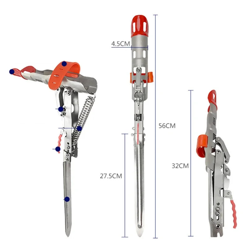 1 suporte de vara automático duplo ângulo com mola para pesca dobrável anti-ferrugem aço vara de pesca equipamento de pesca