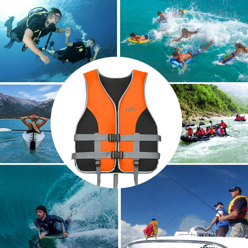 Colete salva-vidas de neoprene para adultos e crianças, colete de natação, segurança à deriva, esporte aquático, jaqueta de flutuabilidade