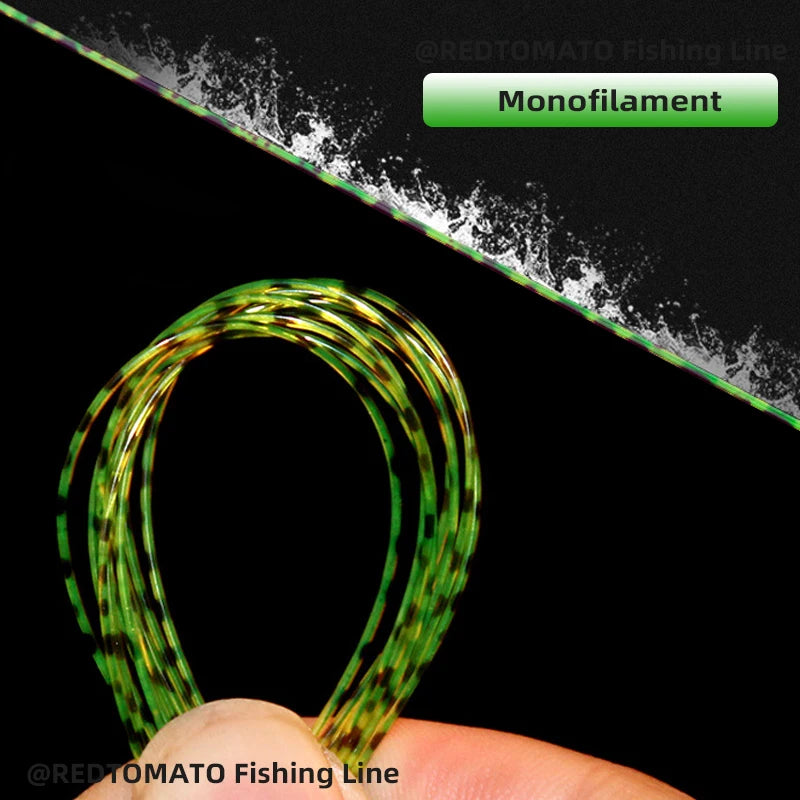 Linha fluorcarbono invisível 3D revestido monofilamento 1000m a 3000m linha de pesca camuflada biônico fluorocarbon carpa algas linha pesca camuflada