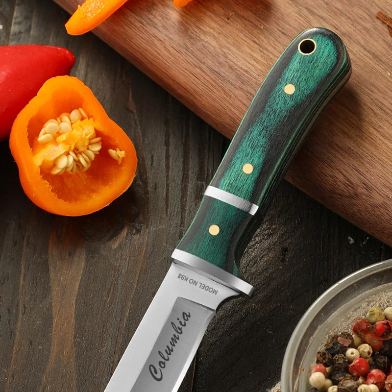 Faca Columbia alta qualidade faca de caça acampamento alta qualidade profissional auto-defesa multifuncional portátil comer carne faca de frutas