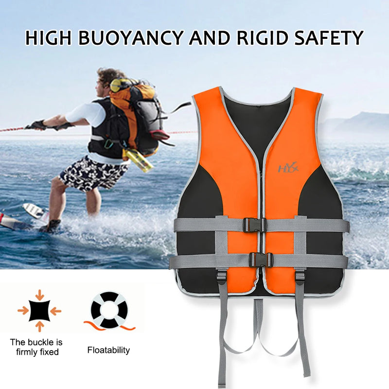 Colete salva-vidas de neoprene para adultos e crianças, colete de natação, segurança à deriva, esporte aquático, jaqueta de flutuabilidade